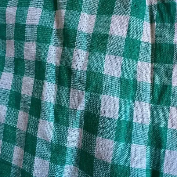 New Lush Dress Women's XS Mini Gingham Linen Blend Sundress Ruffle A-line Summer - Picture 12 of 13